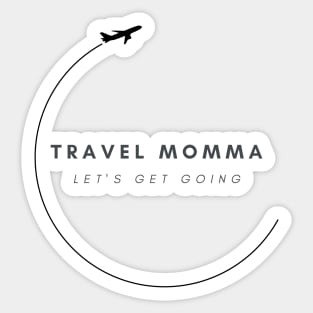 Travel Momma centered logo Sticker
